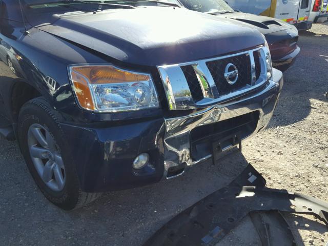 1N6BA0ED8CN321998 - 2012 NISSAN TITAN S BLUE photo 9