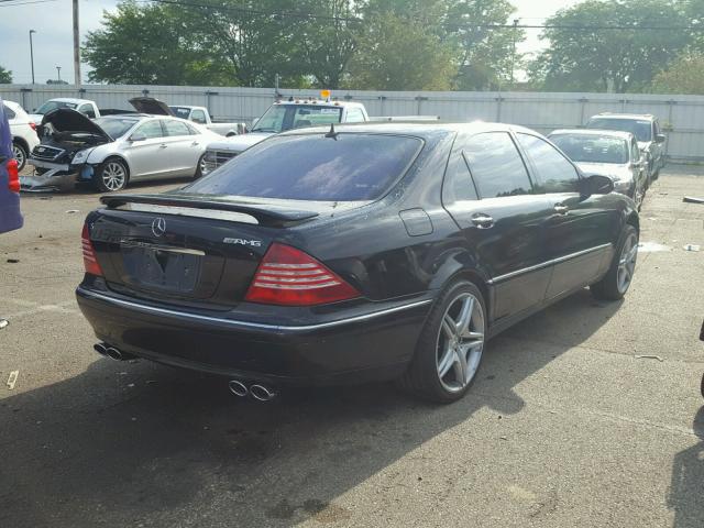 WDBNG70J11A208255 - 2001 MERCEDES-BENZ S 430 BLACK photo 4