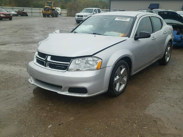 1C3CDZAB9CN141022 - 2012 DODGE AVENGER SE SILVER photo 2