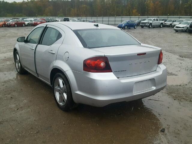 1C3CDZAB9CN141022 - 2012 DODGE AVENGER SE SILVER photo 3