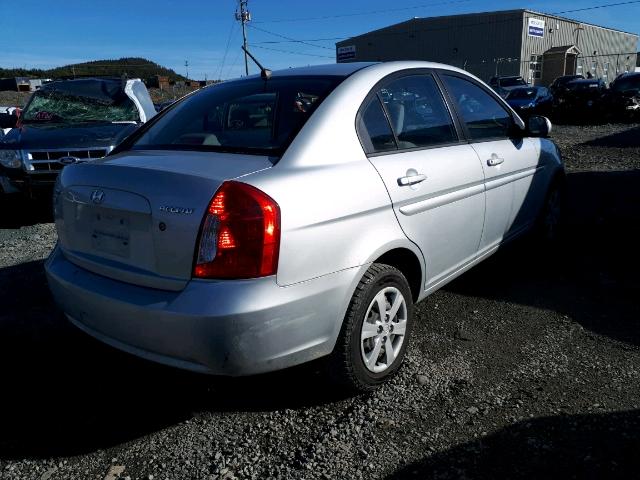 KMHCN4BCXAU527899 - 2010 HYUNDAI ACCENT GLS SILVER photo 4