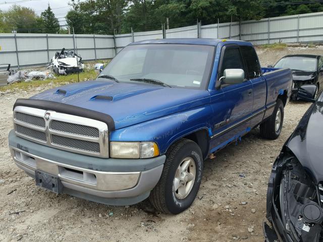 3B7HC13YXVG744337 - 1997 DODGE RAM BLUE photo 2