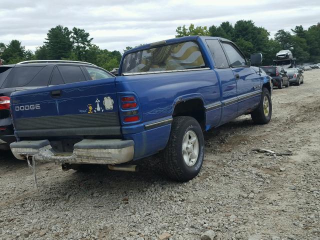 3B7HC13YXVG744337 - 1997 DODGE RAM BLUE photo 4