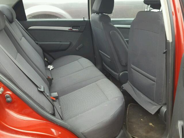 KL1TD5DE9AB126651 - 2010 CHEVROLET AVEO LS RED photo 6