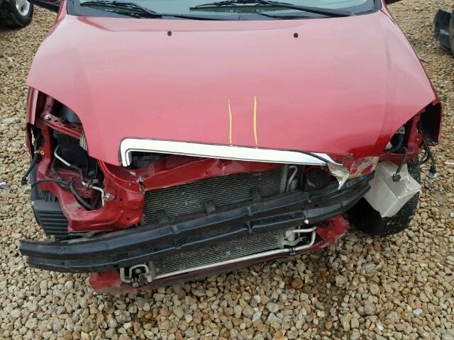 KL1TD5DE9AB126651 - 2010 CHEVROLET AVEO LS RED photo 7