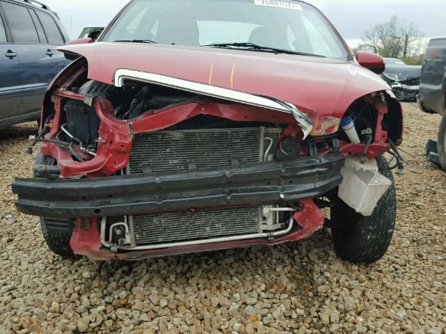 KL1TD5DE9AB126651 - 2010 CHEVROLET AVEO LS RED photo 9