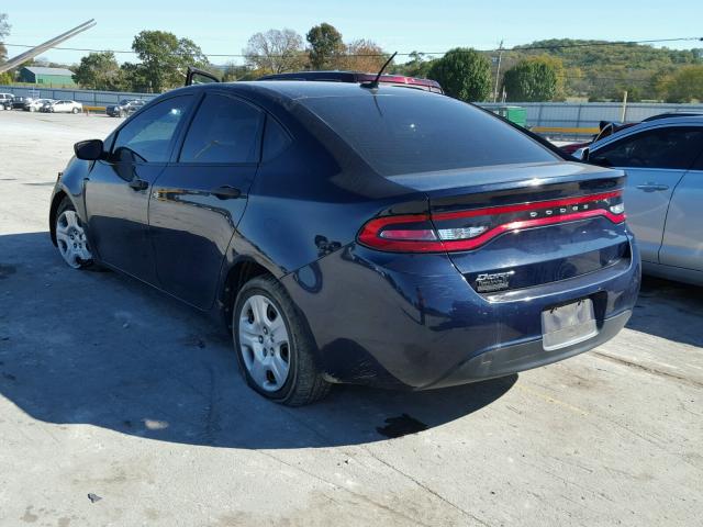 1C3CDFAA2DD224238 - 2013 DODGE DART SE BLUE photo 3