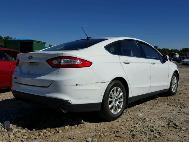 1FA6P0G75F5121892 - 2015 FORD FUSION S WHITE photo 4