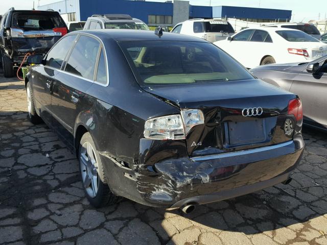 WAUAF78E37A031014 - 2007 AUDI A4 2 BLACK photo 3