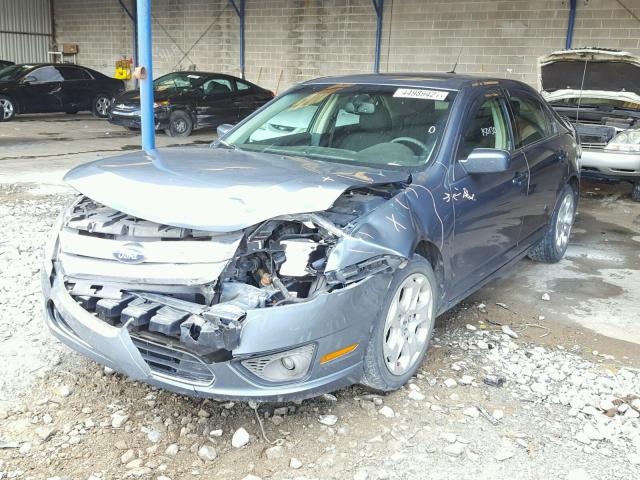 3FAHP0HA5BR206449 - 2011 FORD FUSION SE BLUE photo 2