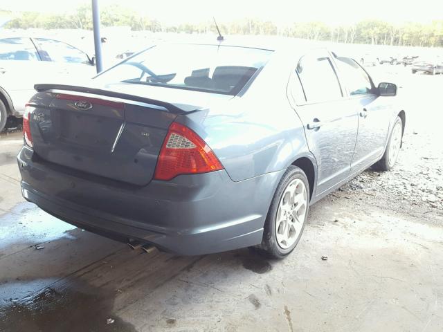 3FAHP0HA5BR206449 - 2011 FORD FUSION SE BLUE photo 4