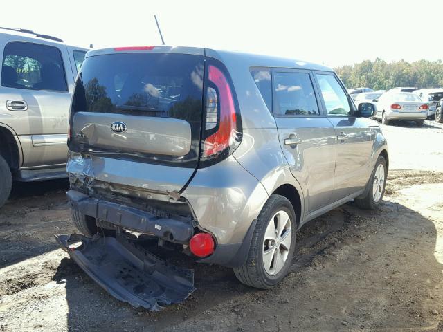 KNDJN2A25F7200602 - 2015 KIA SOUL GRAY photo 4