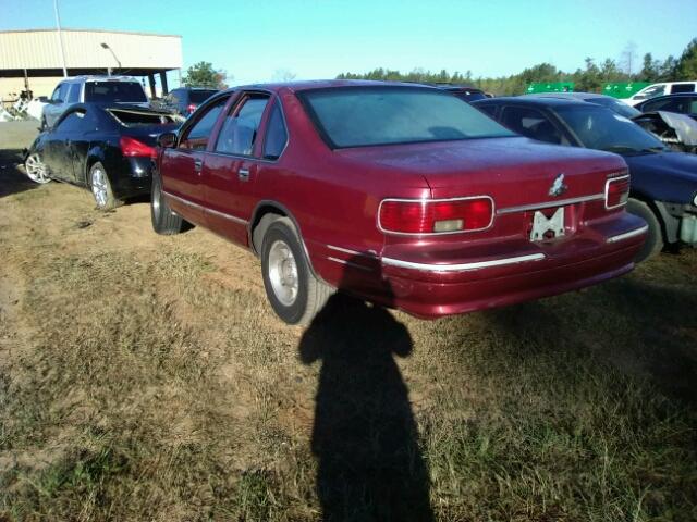 1G1BL52W3SR124110 - 1995 CHEVROLET CAPRICE CL RED photo 3