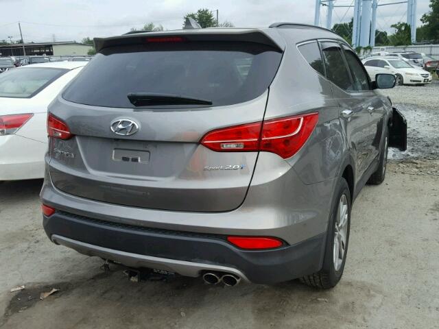 5XYZU3LA2EG182996 - 2014 HYUNDAI SANTA FE S GRAY photo 4