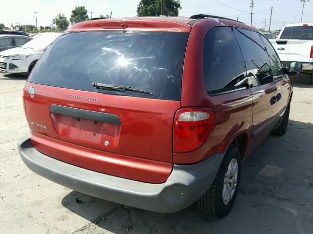 1D4GP25R76B728704 - 2006 DODGE CARAVAN SE RED photo 4