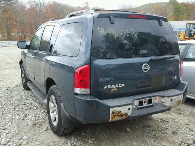 5N1AA08BX6N709274 - 2006 NISSAN ARMADA SE BLUE photo 3