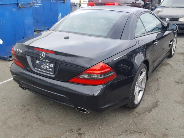 WDBSK71F09F142873 - 2009 MERCEDES-BENZ SL 550 BLACK photo 4