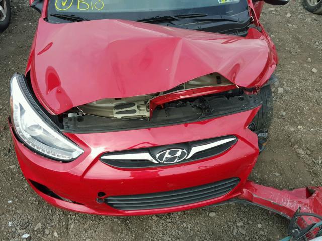 KMHCU5AE2EU184961 - 2014 HYUNDAI ACCENT GLS RED photo 7