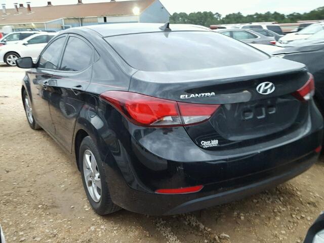 5NPDH4AE9EH472641 - 2014 HYUNDAI ELANTRA BLACK photo 3