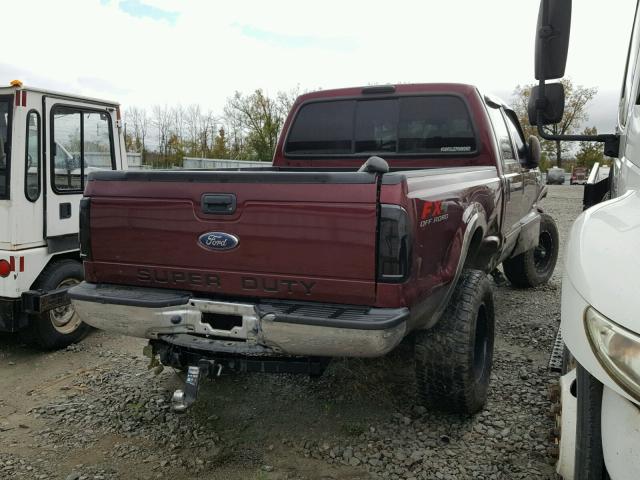 1FTWW31P16EA04222 - 2006 FORD F350 SRW S RED photo 4