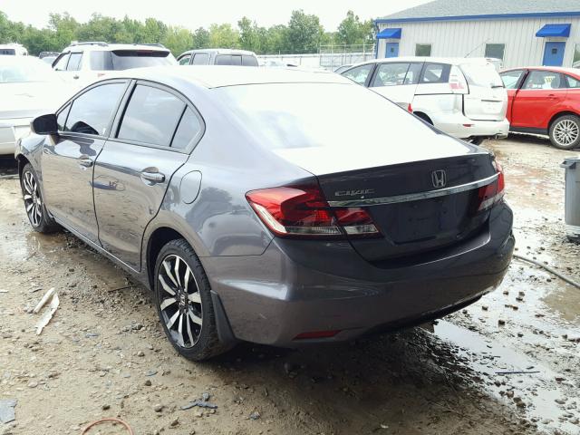 19XFB2F93FE007112 - 2015 HONDA CIVIC EXL 灰色 照片 3