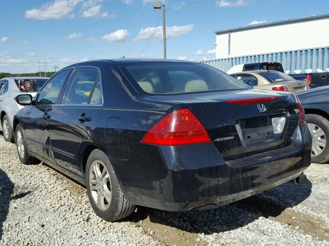 1HGCM56387A124507 - 2007 HONDA ACCORD BLACK photo 3