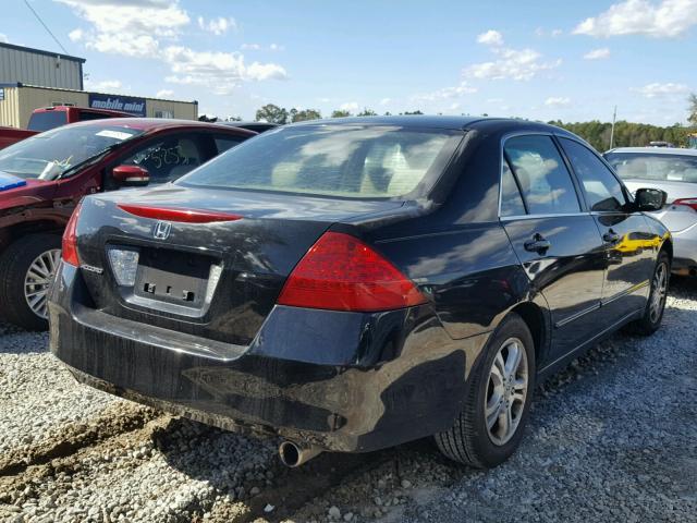 1HGCM56387A124507 - 2007 HONDA ACCORD BLACK photo 4