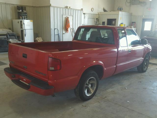 1GCCS19W018178725 - 2001 CHEVROLET S TRUCK S1 RED photo 4