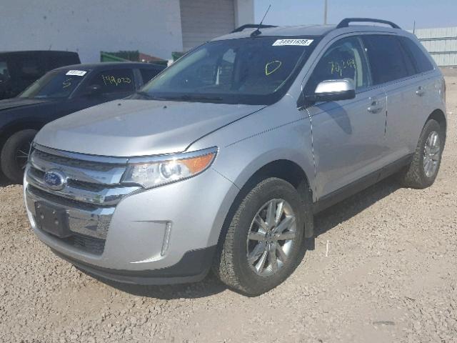 2FMDK4KC8DBB91449 - 2013 FORD EDGE LIMIT SILVER photo 2