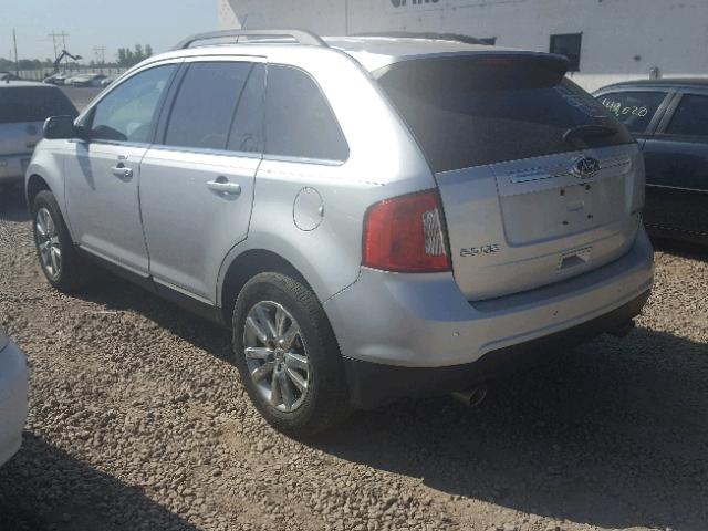 2FMDK4KC8DBB91449 - 2013 FORD EDGE LIMIT SILVER photo 3