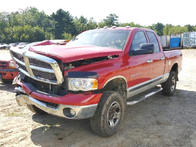 3D7KS28C45G737112 - 2005 DODGE RAM 2500 S წითელი ფოტო 2