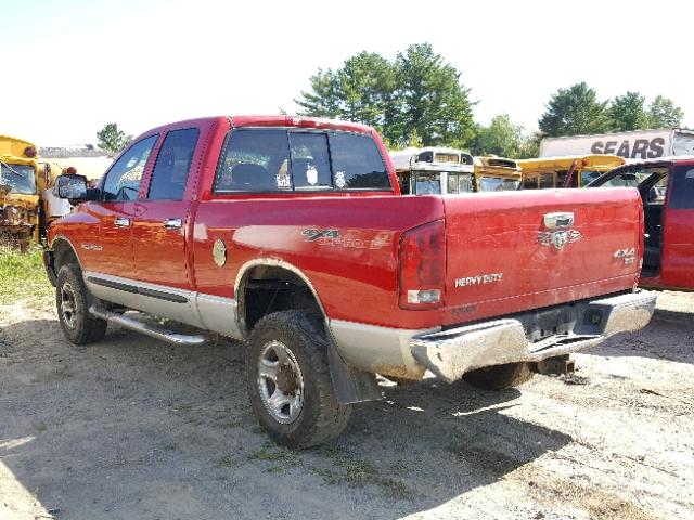 3D7KS28C45G737112 - 2005 DODGE RAM 2500 S წითელი ფოტო 3