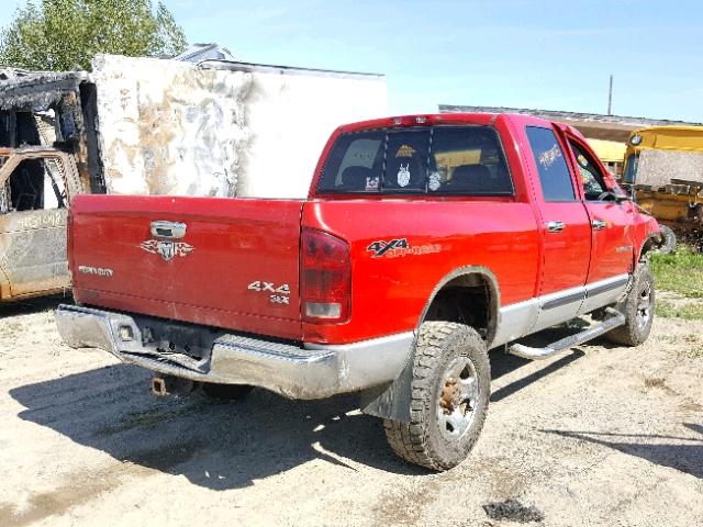 3D7KS28C45G737112 - 2005 DODGE RAM 2500 S წითელი ფოტო 4