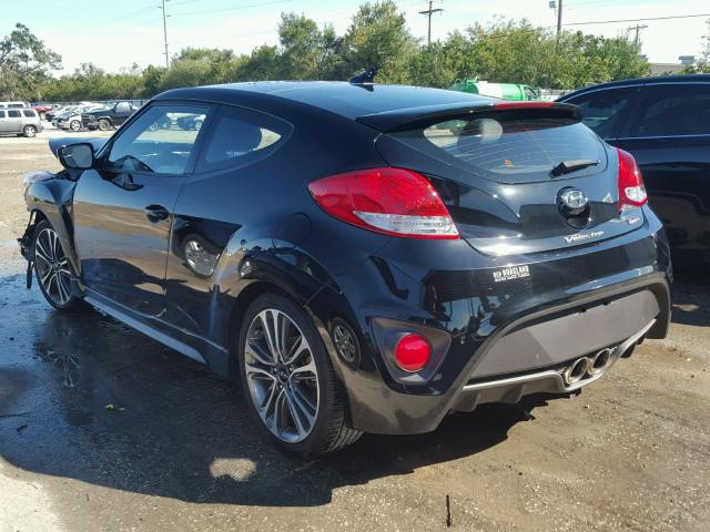 KMHTC6AE1GU293844 - 2016 HYUNDAI VELOSTER BLACK photo 3