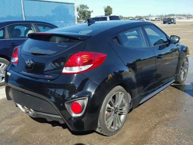 KMHTC6AE1GU293844 - 2016 HYUNDAI VELOSTER BLACK photo 4