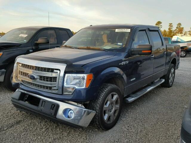 1FTFW1CT1DKF93012 - 2013 FORD F150 SUPER BLUE photo 2