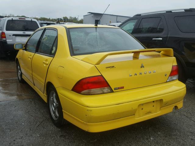 JA3AJ86E13U121313 - 2003 MITSUBISHI LANCER OZ YELLOW photo 3