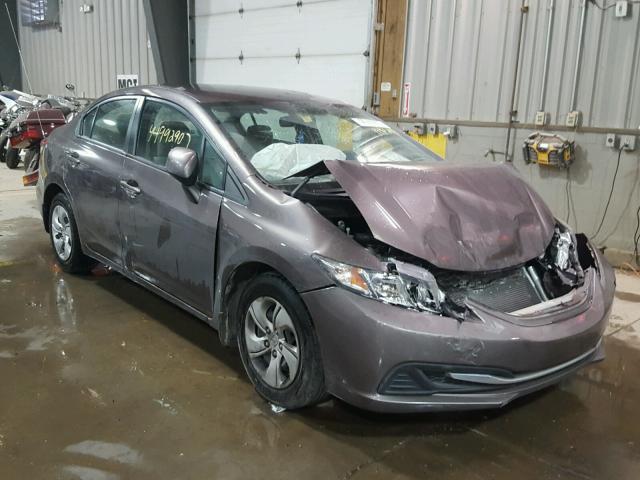 2HGFB2F54DH548301 - 2013 HONDA CIVIC LX BROWN photo 1