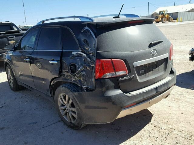 5XYKW4A21CG190162 - 2012 KIA SORENTO SX BLACK photo 3