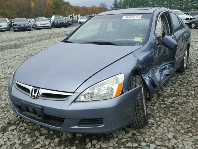 1HGCM56837A166112 - 2007 HONDA ACCORD EX BLUE photo 2