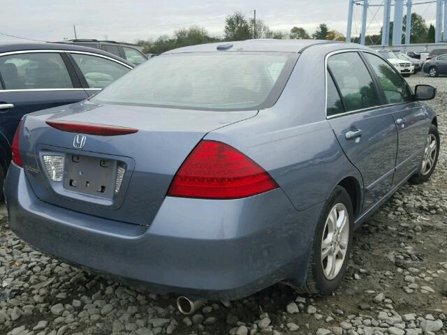 1HGCM56837A166112 - 2007 HONDA ACCORD EX BLUE photo 4