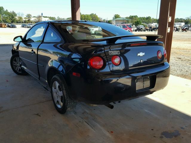 1G1AK18F987125166 - 2008 CHEVROLET COBALT LS BLACK photo 3