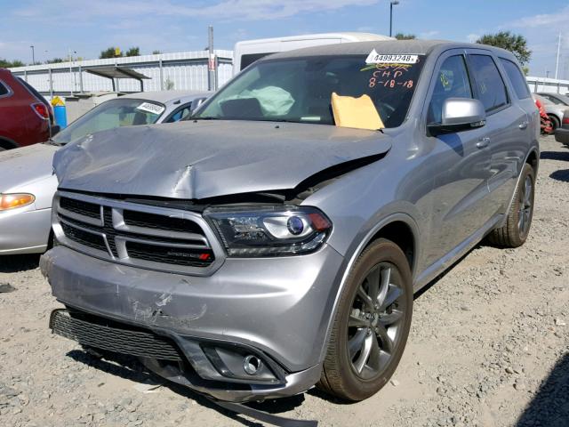 1C4RDJDGXHC878795 - 2017 DODGE DURANGO GT SILVER photo 2