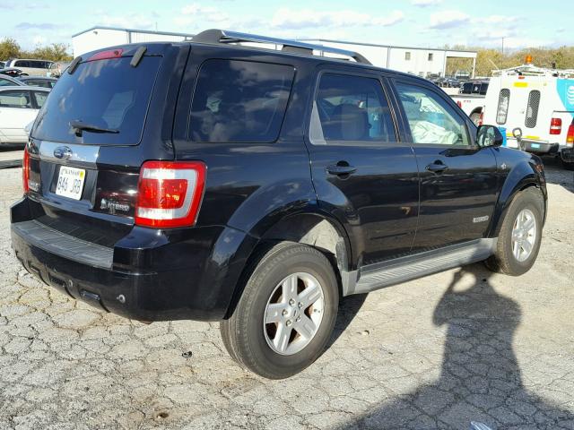 1FMCU59H68KE60461 - 2008 FORD ESCAPE HEV BLACK photo 4