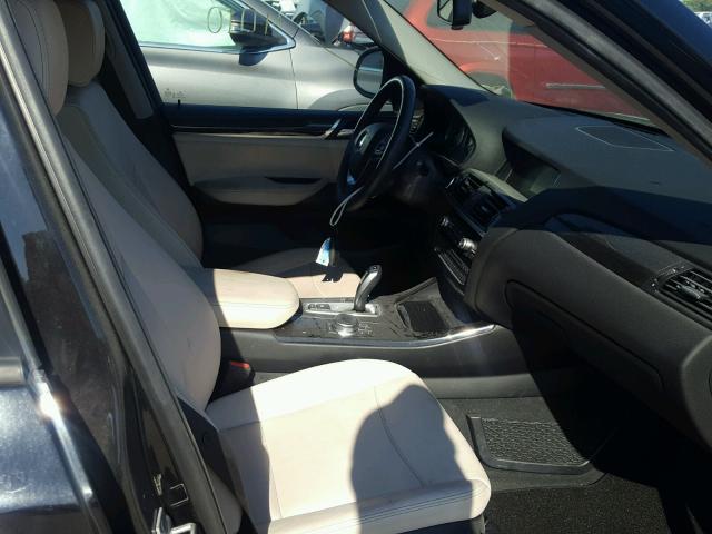 5UXWZ7C34H0V90003 - 2017 BMW X3 SDRIVE2 BLACK photo 5