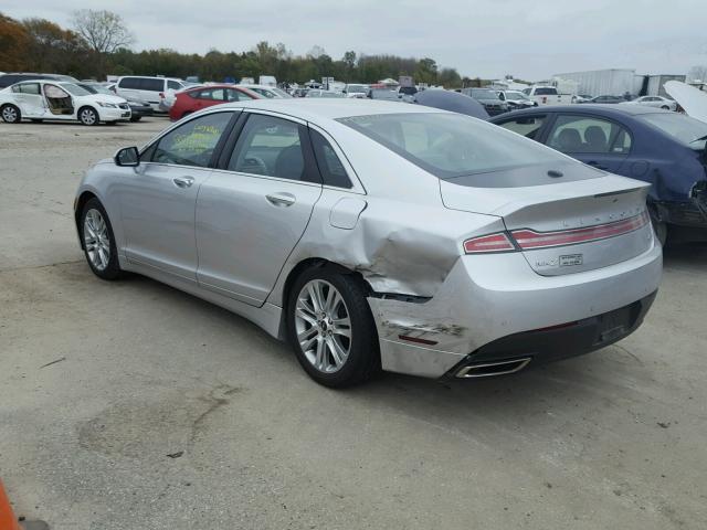 3LN6L2LU0ER822442 - 2014 LINCOLN MKZ HYBRID SILVER photo 3