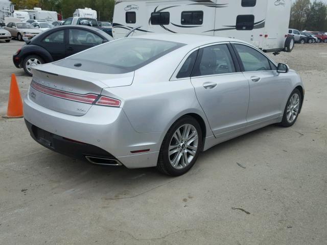 3LN6L2LU0ER822442 - 2014 LINCOLN MKZ HYBRID SILVER photo 4