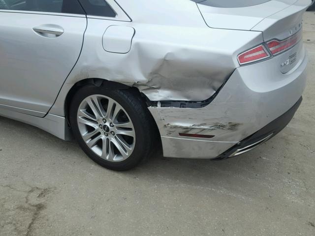 3LN6L2LU0ER822442 - 2014 LINCOLN MKZ HYBRID SILVER photo 9