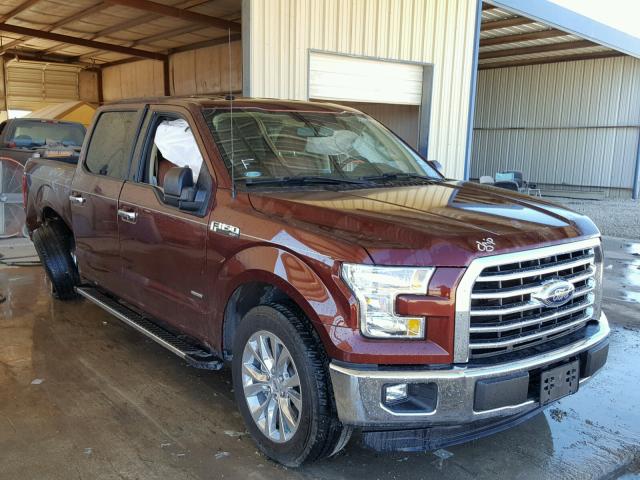 1FTEW1CP3GKF66820 - 2016 FORD F150 SUPER MAROON photo 1