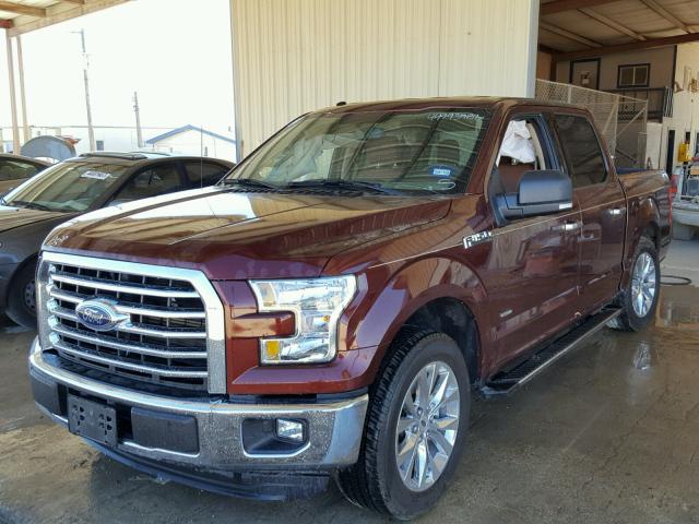 1FTEW1CP3GKF66820 - 2016 FORD F150 SUPER MAROON photo 2